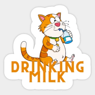 drinking milk Sticker